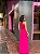 VESTIDO LONGO CREPE FRENTE ÚNICA GOTA CINTURA TRANSPASSADA FENDA FRONTAL PINK - Imagem 2