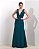 VESTIDO LONGO CREPE DE MALHA DECOTE V NÓ TRANSPASSADO VERDE - Imagem 1
