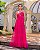 VESTIDO LONGO RENDADO ALCINHA RECORTE NO BUSTO PINK - Imagem 1