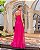 VESTIDO LONGO RENDADO ALCINHA RECORTE NO BUSTO PINK - Imagem 2