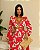VESTIDO LONGO CREPE MANGA LONGA VAZADO CINTURA DETALHE FIVELA PINK FLORAL - Imagem 2