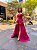 VESTIDO LONGO ZIBELINE TOMARA QUE CAIA MEIA FAIXA LATERAL FENDA FUCSIA - Imagem 2