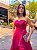 VESTIDO LONGO ZIBELINE TOMARA QUE CAIA MEIA FAIXA LATERAL FENDA FUCSIA - Imagem 3