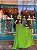 VESTIDO LONGO CHIFFON GOLA ALTA COM CAPA VERDE SHE - Imagem 6