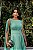VESTIDO PLISSADO COSTA NUA COM CAPA PLISSADA VERDE CLARO - Imagem 2
