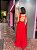 VESTIDO PLISSADO COSTA NUA COM CAPA PLISSADA VERMELHO - Imagem 2