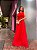 VESTIDO PLISSADO COSTA NUA COM CAPA PLISSADA VERMELHO - Imagem 1