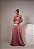 VESTIDO LONGO ZIBELINE TOMARA QUE CAIA FOLHA ROSE - Imagem 1
