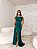 VESTIDO LONGO JERSEY COM ELASTANO UM OMBRO SÓ FENDA LATERAL VERDE ESMERALDA - Imagem 1