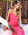 VESTIDO LONGO CHIFFON DECOTE V E CINTURA DRAPEADA SAIA BABADO PINK - Imagem 1