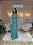 VESTIDO LONGO CHIFFON ALÇA LARGA DRAPEADO VERDE - Imagem 1