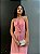 VESTIDO LONGO CREPE FRENTE ÚNICA GOTA CINTURA TRANSPASSADA FENDA FRONTAL ROSÊ - Imagem 3