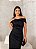 VESTIDO LONGO JERSEY COM ELASTANO OMBRO A OMBRO FENDA LATERAL PRETO - Imagem 2