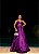 VESTIDO LONGO ZIBELINE TOMARA QUE CAIA DRAPEADO E RECORTE NO BUSTO COM FENDA ROXO - Imagem 2