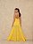 VESTIDO LONGO CREPE BUSTO EM V ALCINHA SAIA CAMADA AMARELO MB - Imagem 2