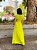 VESTIDO LONGO CHIFFON MANGA PLISSADO RECORTE CINTURA VERDE LIMA - Imagem 3