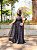 VESTIDO LONGO CHIFFON GOLA ALTA COM CAPA PRETO SHE - Imagem 2