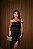 VESTIDO MIDI PRADA UM OMBRO SÓ DRAPEADO COM FENDA PRETO - Imagem 2