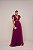 VESTIDO LONGO MICROTULE ESTILO CORPETE COM ALÇA BUFANTE FUCSIA - Imagem 1