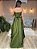 VESTIDO LONGO ZIBELINE TOMARA QUE CAIA CORPETE DRAPEADO COM FAIXA PARA AMARRAR VERDE OLIVA - Imagem 4