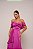 VESTIDO LONGO ACETINADO OMBRO A OMBRO BUSTO DRAPEADO BABADO COM FENDA PINK - Imagem 2