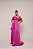 VESTIDO LONGO ACETINADO OMBRO A OMBRO BUSTO DRAPEADO BABADO COM FENDA PINK - Imagem 4