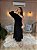 VESTIDO NEW MIDI UM OMBRO SÓ MANGA LONGA COM FAIXA DE AMARRAÇÃO PRETO - Imagem 1