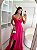 VESTIDO LONGO PLANO PRADA TOMARA QUE CAIA DRAPEADO SAIA MULLET ASSIMÉTRICO PINK - Imagem 1