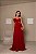 VESTIDO LONGO CHIFFON TAMARA QUE CAIA COM FLOR MARSALA RECORTE LATERAL JML - Imagem 1