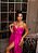 VESTIDO LONGO PRADA TOMARA QUE CAIA DRAPEADO E RECORTE NO BUSTO COM FENDA PINK - Imagem 1