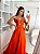 VESTIDO LONGO PRADA TOMARA QUE CAIA DRAPEADO E RECORTE NO BUSTO COM FENDA VERMELHO - Imagem 3