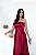 VESTIDO LONGO ZIBELINE TOMARA QUE CAIA FAIXA ACINTURADA E FENDA MARSALA - Imagem 2