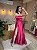 VESTIDO LONGO ZIBELINE TOMARA QUE CAIA FAIXA ACINTURADA E FENDA FUCSIA - Imagem 3