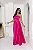 VESTIDO LONGO ZIBELINE TOMARA QUE CAIA FAIXA ACINTURADA E FENDA FUCSIA - Imagem 2