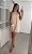 VESTIDO CURTO CHIFFON FRENTE ÚNICA AMARRAÇÃO DETALHES DE BABADOS E CAMADAS NUDE - Imagem 1