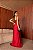 VESTIDO LONGO PRADA COM ELASTANO DECOTE V VAZADO LATERAL COM DETALHE FAIXA E BRILHO MARSALA - Imagem 3