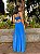 VESTIDO LONGO CHIFFON DECOTE DETALHE EM V ALCINHA CINTURA VAZADA AZUL CELESTE - Imagem 2