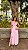 VESTIDO LONGO CHIFFON FRENTE ÚNICA AMARRAÇÃO DETALHE FLOR E BABADOS ROSÊ - Imagem 2