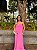 VESTIDO LONGO CHIFFON TOMARA QUE CAIA DETALHE EM V ROSA CHICLETE - Imagem 2
