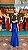 VESTIDO LONGO TRILOBAL OMBRO A OMBRO DETALHE CAMADA E BABADO AZUL ROYAL - Imagem 2