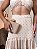 CONJUNTO CHIFFON TOP FRENTE UNICA AMARRAÇÃO DETALHES DE ARGOLA ESTAMPA DOURADO NUDE - Imagem 3
