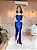 VESTIDO LONGO PRADA COM ELASTANO DECOTE TOMARA QUE CAIA DRAPEADO COM FENDA AZUL ROYAL - Imagem 1