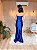 VESTIDO LONGO PRADA COM ELASTANO DECOTE TOMARA QUE CAIA DRAPEADO COM FENDA AZUL ROYAL - Imagem 2