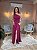 VESTIDO LONGO JERSEY UM OMBRO SÓ NO LATERAL FENDA  FUCSIA - Imagem 1