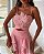 VESTIDO LONGO CHIFFON ALÇA FINA BUSTO COM FLOR REMOVÍVEL E CAMADAS VERTICAIS ROSE - Imagem 3