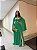 VESTIDO LONGO TOMARA CAIA CREPE DE SEDA DETALHE ABAIXO DO BUSTO SAIA FLUIDA VERDE BANDEIRA - Imagem 1