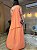 VESTIDO LONGO CHIFON COM TOQUE DE SEDA OMBRO SÓ COM DETALHE PESCOÇO CAM CORAL - Imagem 2