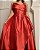VESTIDO LONGO CREPE DE SEDA FRENTE UNICA  DETALHE NO BUSTO FENDA TERRA COTA - Imagem 1