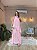 VESTIDO LONGO CHIFON COM TOQUE DE SEDA OMBRO SÓ COM DETALHE PESCOÇO CAM ROSE - Imagem 1
