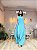 VESTIDO LONGO CREPE FRENTE ÚNICA COM AMARRAÇÃO AZUL SERENITY LISO CAM - Imagem 1